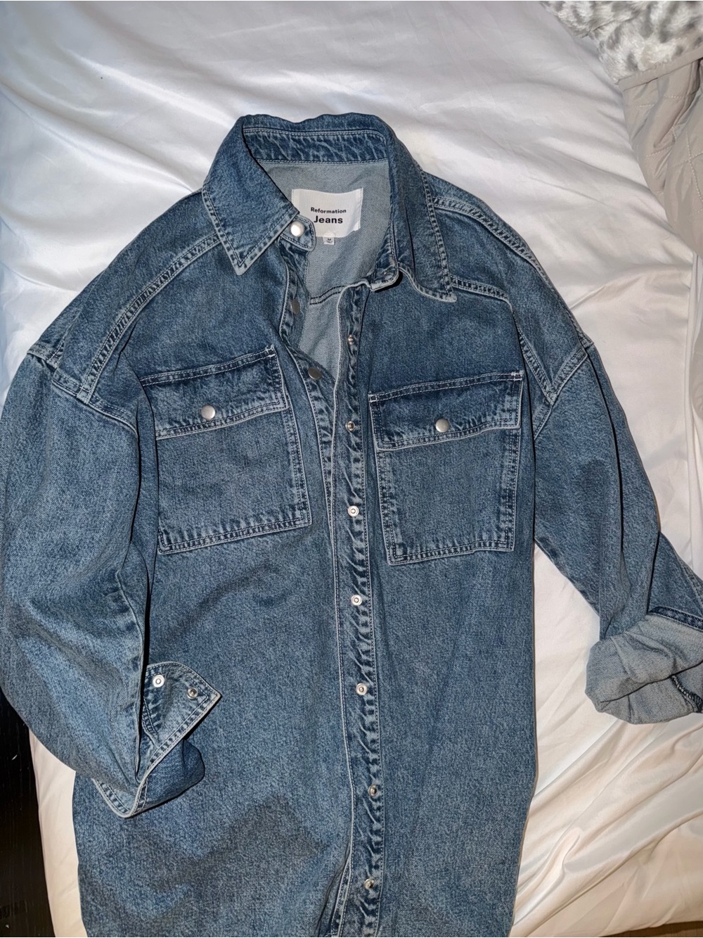 Reformation Women’s Denim Jacket - Light Blue
